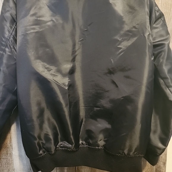 Hard Rock Hotel Riviera Maya Bomber Jacket Blue Zip Up Polyester Mens Small - Picture 12 of 12